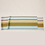Carica l&#39;immagine nel visualizzatore di Gallery, Striped Cotton Runner in Green and Purple color scheme
