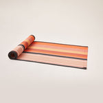 Carica l&#39;immagine nel visualizzatore di Gallery, Striped Cotton Runner in Orange and Dark Grey color scheme
