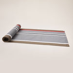 Load image into Gallery viewer, Striped Cotton Runner in Red and Grey color scheme

