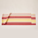 Load image into Gallery viewer, Striped Cotton Runner in Yellow and Cherry color scheme - (more color options)

