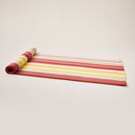 Load image into Gallery viewer, Striped Cotton Runner in Yellow and Cherry color scheme - (more color options)

