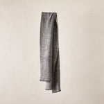Load image into Gallery viewer, Soft Italian Cashmere Stole/Throw Blanket Hand-Frayed Edging in Grey Tweed
