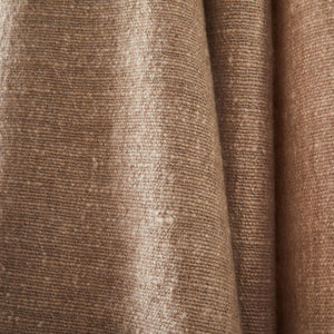 Soft Italian Cashmere Stole/Throw Blanket finished with Hand-Frayed Edging in the color of Pale Coffe