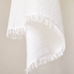 Carica l&#39;immagine nel visualizzatore di Gallery, Soft Italian Cashmere Stole/Throw Blanket Hand-Frayed Edging in the color of Fresh Milk
