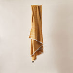 Carica l&#39;immagine nel visualizzatore di Gallery, Soft Italian Cashmere Stole/Throw Blanket Hand-Frayed Edging in a Tweed Pumpkin color
