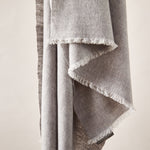 Carica l&#39;immagine nel visualizzatore di Gallery, Soft Italian Cashmere Stole/Throw Blanket Hand-Frayed Edging in the color of Stones
