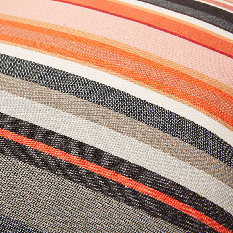 Lively Striped Cushion in pure Cotton finished with Coordinated Color Piping, 31.5"x31.5"