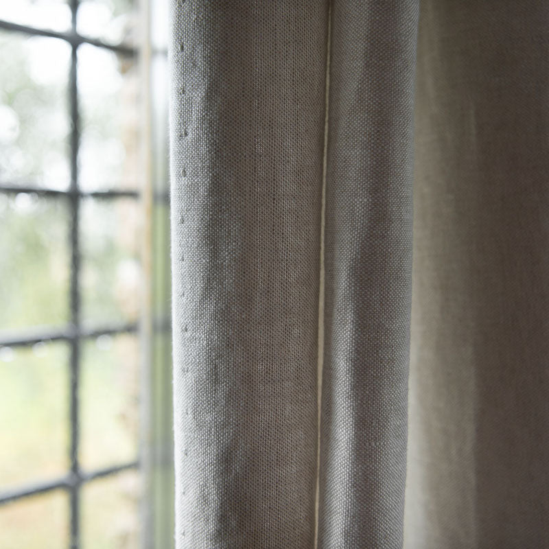 Thread Embroidered Linen Drapes
