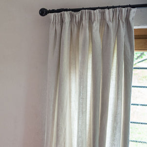 Thread Embroidered Linen Drapes