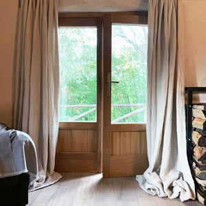 Crinkled Linen Drapes