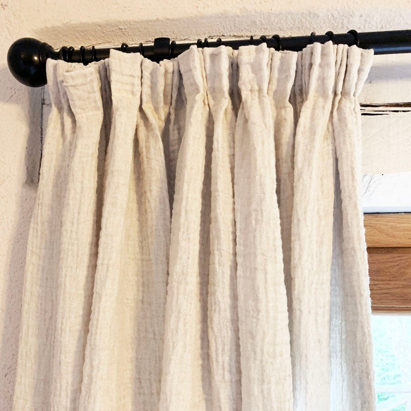 Crinkled Linen Drapes