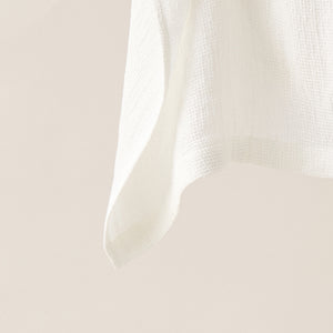 Honeycombed Textured Linen Set of Guest Towels in Latte color