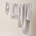 Load image into Gallery viewer, Honeycombed Textured Linen Set of Hand Towels in Stone color
