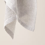 Load image into Gallery viewer, Honeycombed Textured Linen Set of Guest Towels in Stone color

