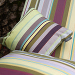 Carica l&#39;immagine nel visualizzatore di Gallery, Lively Striped Cushion in a Technically Advanced Fabric finished with Coordinated Color Piping, 19.7&quot;x19.7&quot;

