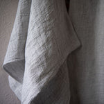 Load image into Gallery viewer, Honeycombed Textured Linen Set of Hand Towels in Stone color
