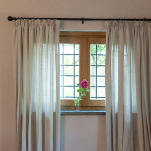 Thread Embroidered Linen Drapes